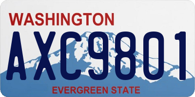 WA license plate AXC9801