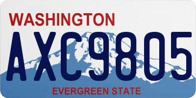 WA license plate AXC9805