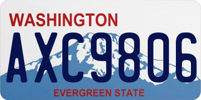 WA license plate AXC9806