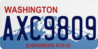 WA license plate AXC9809