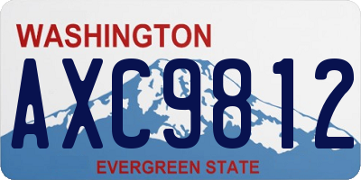 WA license plate AXC9812