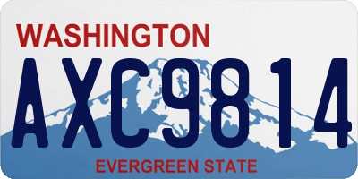 WA license plate AXC9814