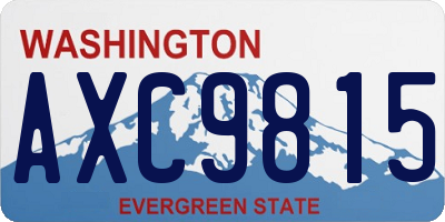 WA license plate AXC9815
