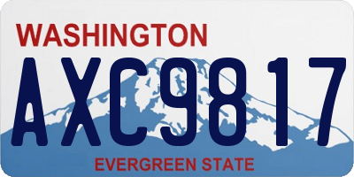 WA license plate AXC9817