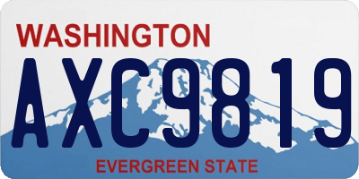 WA license plate AXC9819