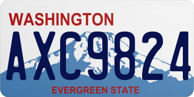 WA license plate AXC9824