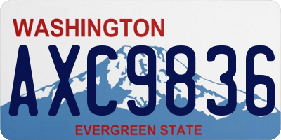 WA license plate AXC9836