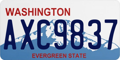 WA license plate AXC9837