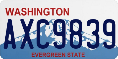 WA license plate AXC9839