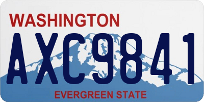 WA license plate AXC9841