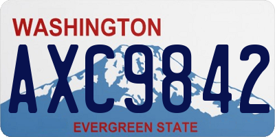 WA license plate AXC9842
