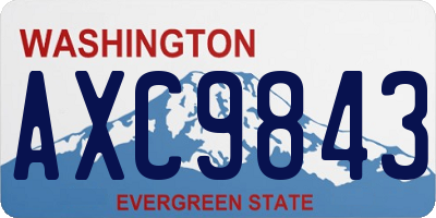 WA license plate AXC9843