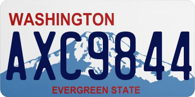 WA license plate AXC9844