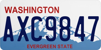 WA license plate AXC9847