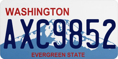 WA license plate AXC9852