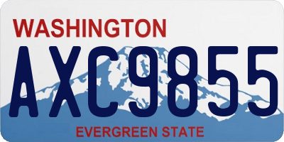 WA license plate AXC9855