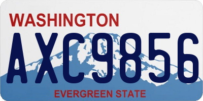 WA license plate AXC9856