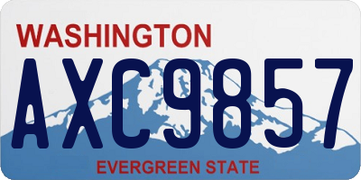 WA license plate AXC9857