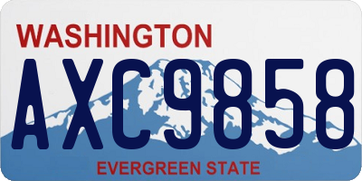 WA license plate AXC9858