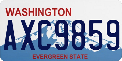 WA license plate AXC9859