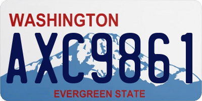 WA license plate AXC9861