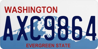 WA license plate AXC9864