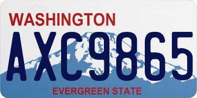 WA license plate AXC9865