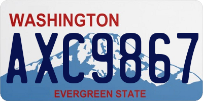 WA license plate AXC9867