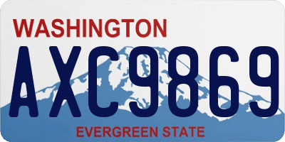 WA license plate AXC9869