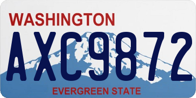 WA license plate AXC9872