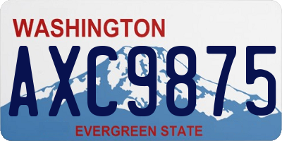 WA license plate AXC9875