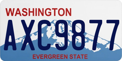 WA license plate AXC9877