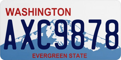 WA license plate AXC9878