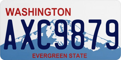 WA license plate AXC9879