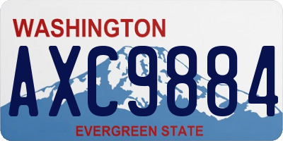 WA license plate AXC9884