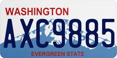 WA license plate AXC9885