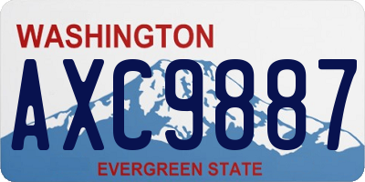 WA license plate AXC9887
