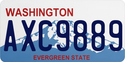 WA license plate AXC9889