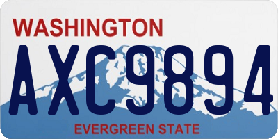WA license plate AXC9894