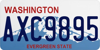 WA license plate AXC9895