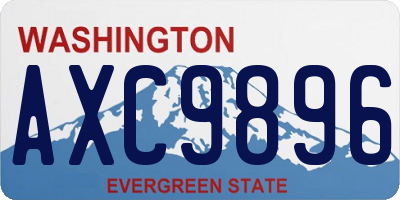 WA license plate AXC9896