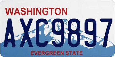 WA license plate AXC9897