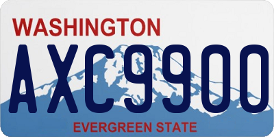 WA license plate AXC9900