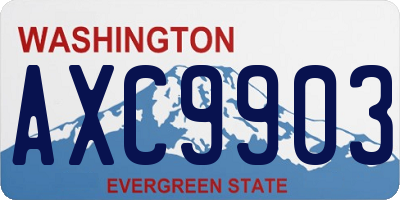 WA license plate AXC9903