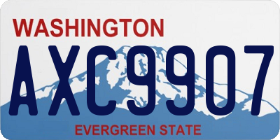 WA license plate AXC9907