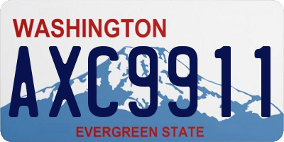 WA license plate AXC9911