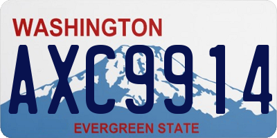 WA license plate AXC9914