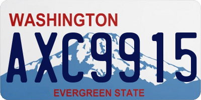 WA license plate AXC9915