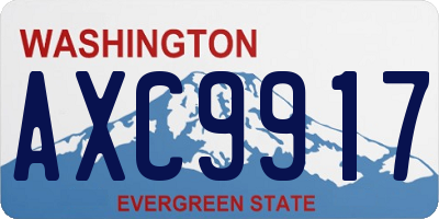 WA license plate AXC9917
