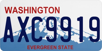WA license plate AXC9919